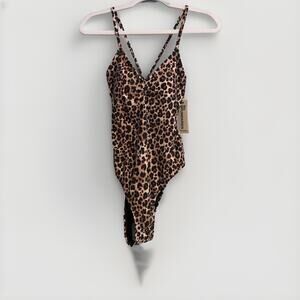 No Boundaries One Piece Fashion Swimsuit Small Cheeky High Leg‎ Animal Skin